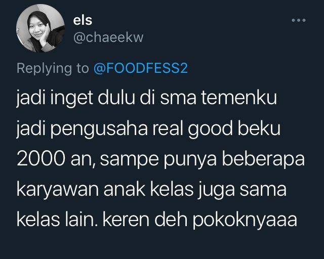 Jualan di kelas (twitter.com/chaeekw)