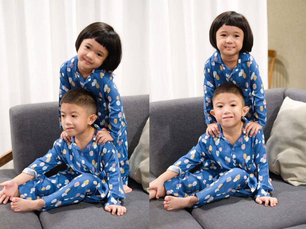 10 Potret Kedua Anak Nycta Gina Kenakan Baju Senada, Kompak!