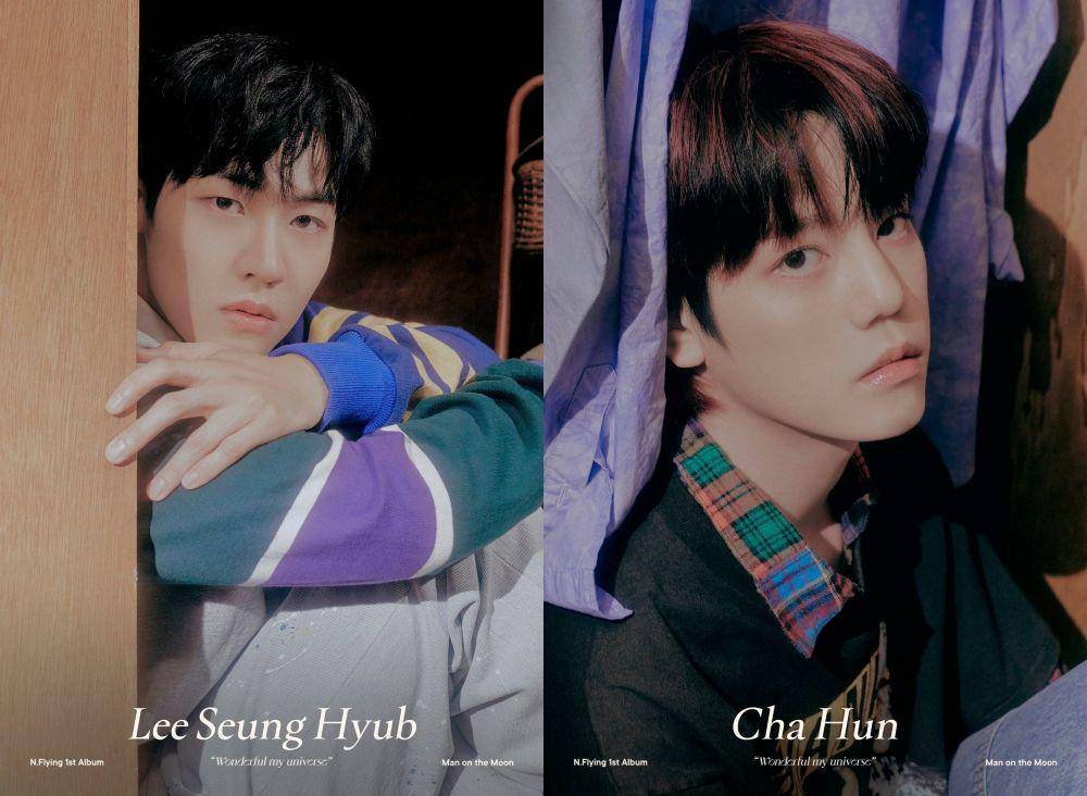 Seunghyub dan Hun N.Flying di jacket poster album Man on the Moon versi INSIDE. (twitter.com/NFlyingofficial)