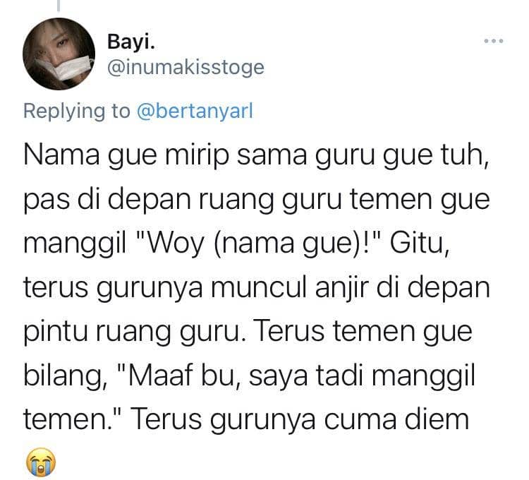 cerita kembaran nama (twitter.com/inumakisstoge)