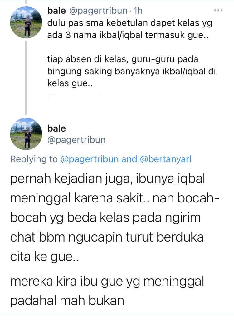 cerita nama kembaran (twitter.com/pagertribun)