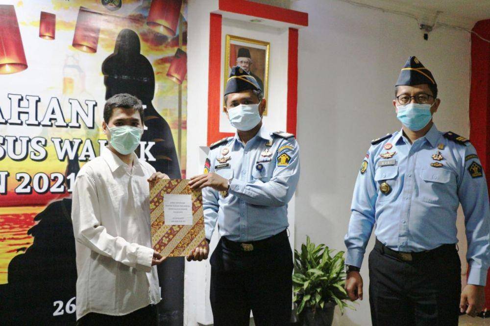 Warga binaan di Rutan Depok mendapatkan remisi. (Humas Rutan Depok)