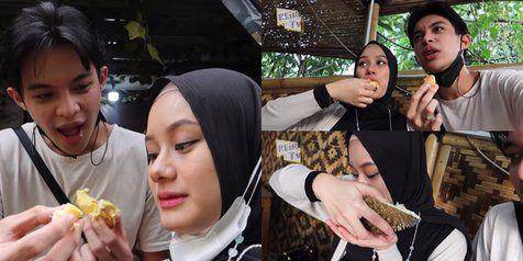 Dinda Hauw makan durian saat hamil besar (dok. youtube.com/Rein TV)