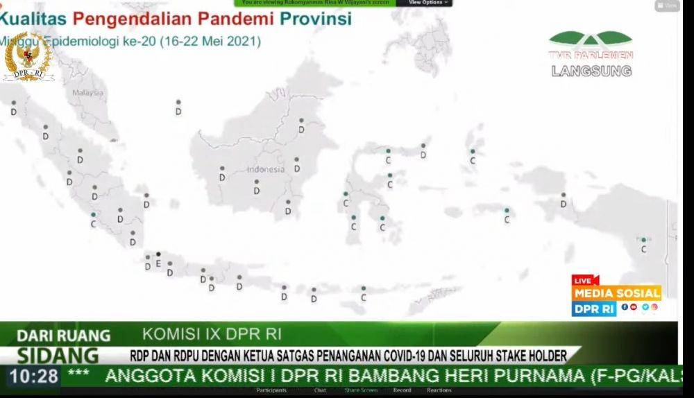 Tangkapan layar raker komisiIX/Youtube DPR