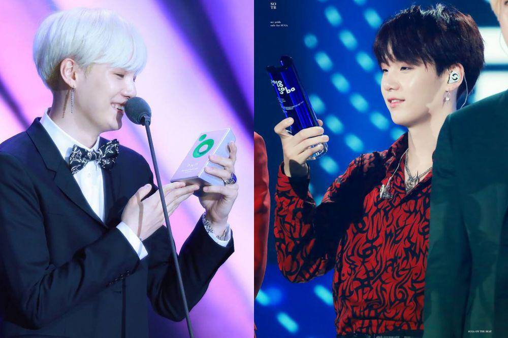 potret bangga Suga BTS (kpop.asiachan.com | twitter.com/SUGAPICS)