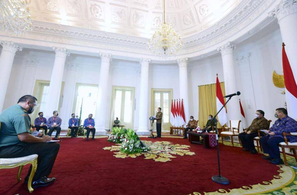 Presiden Jokowi membuka Rapat Koordinasi Nasional Pengawasan Intern Pemerintah Tahun 2021 (dok. Biro Pers Kepresidenan)