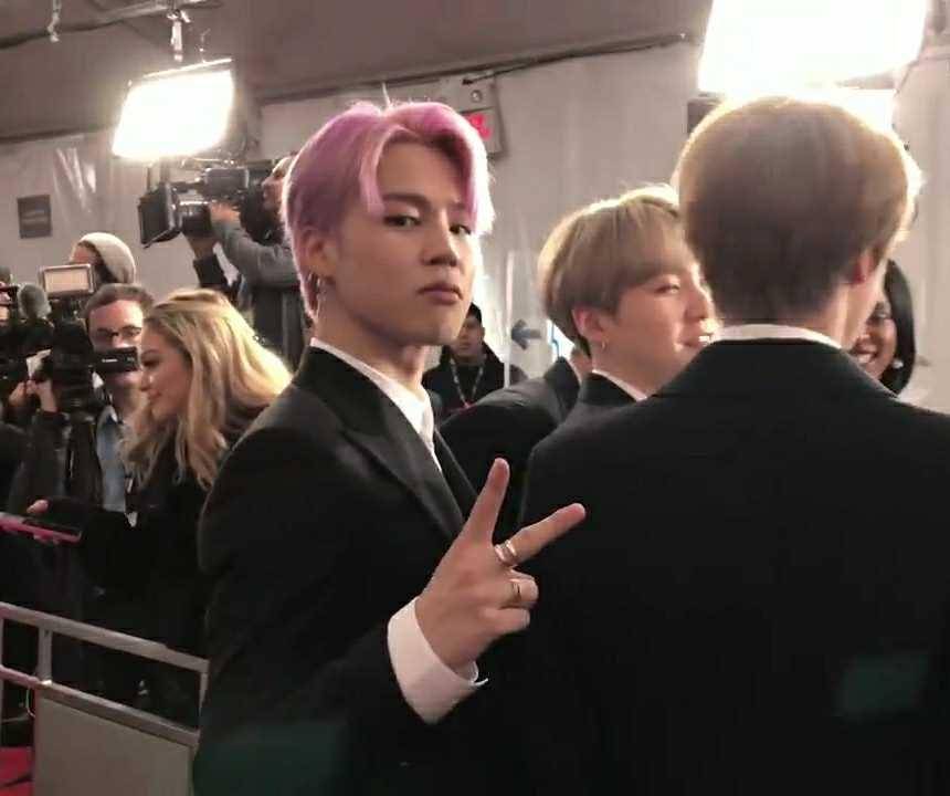 Potret Jimin BTS Grammy 2019 (dok.BANGTANTV/BTS@Grammy Award