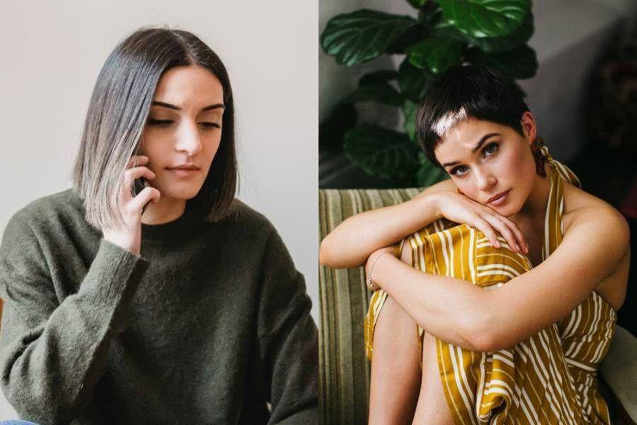 highlight rambut pendek (pexels.com/liza summer | pexels.com/rachel claire)