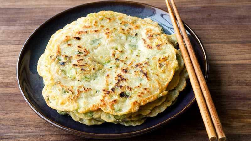 ilustrasi spring onion pancake (theworktop.com)