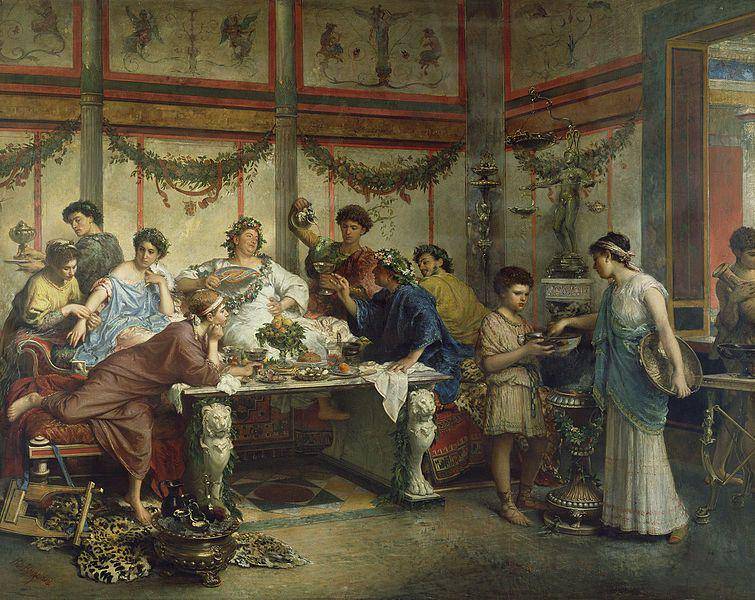 pesta Romawi oleh Roberto Bompiani di abad ke-19 (historyandarchaeologyonline.com/Wikimedia Commons)