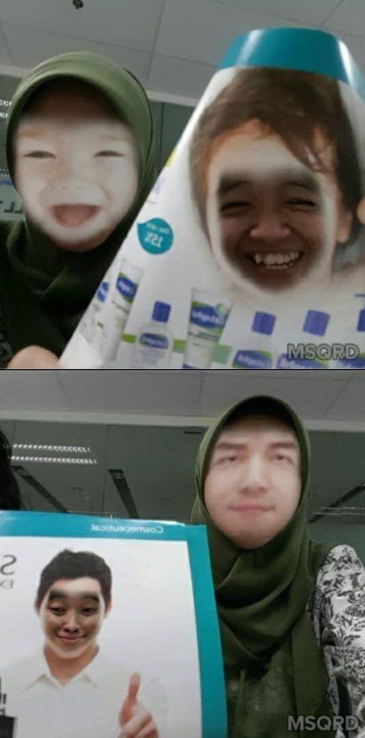 potret selfie tukar wajah (twitter.com/sinsanfeb)