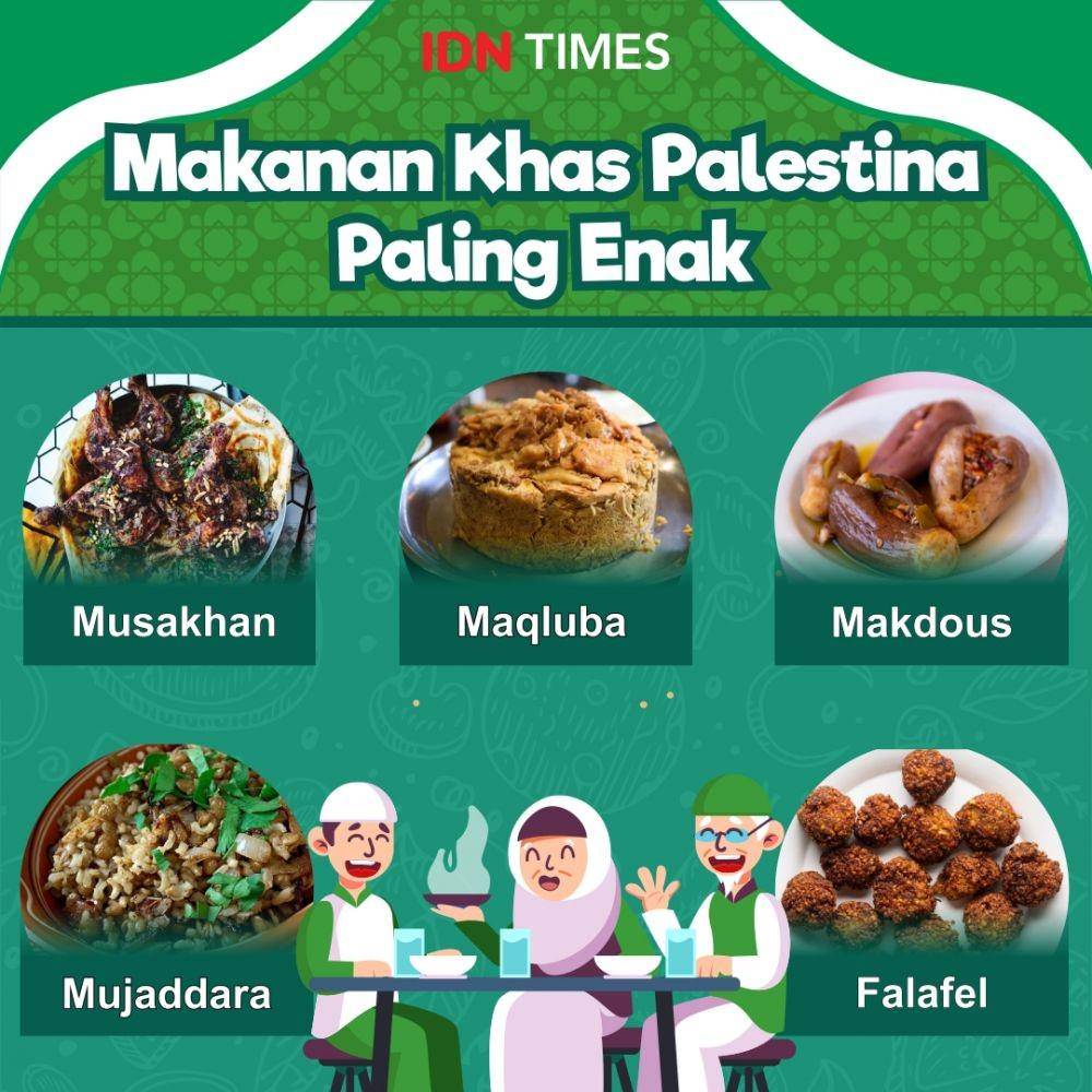 Makanan khas Palestina (IDN Times/Sukma Mardya Shakti)