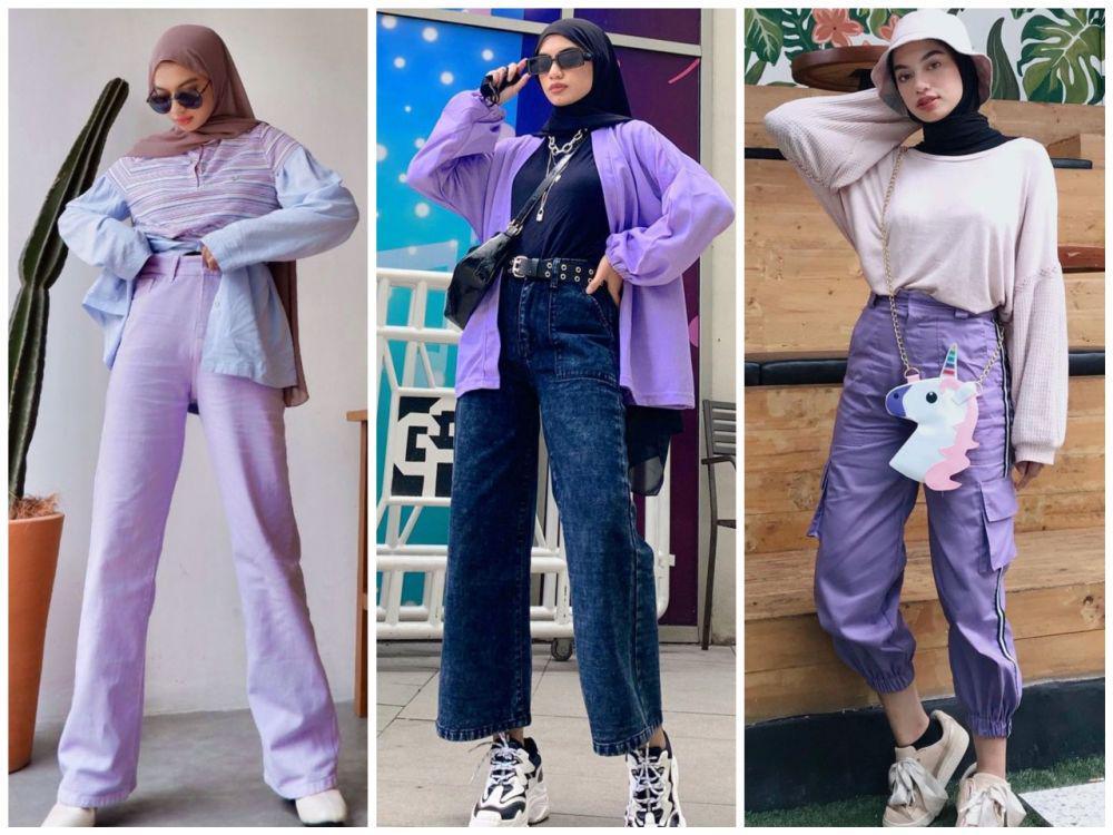 10 Ide Mix and Match Outfit Nuansa Lilac ala Adiva Selsa, Modis Abis!