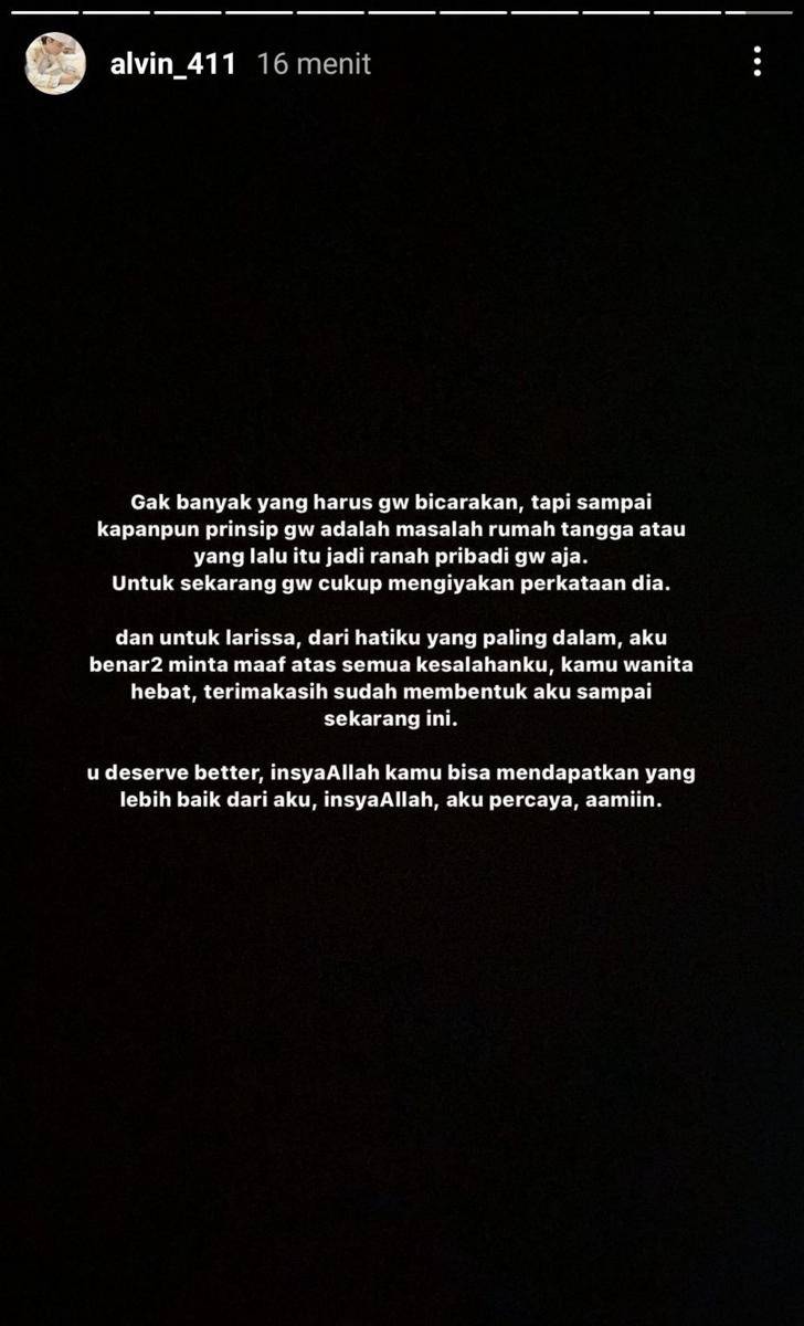 Rumah tangga Alvin Faiz (instagram.com/alvin_411)