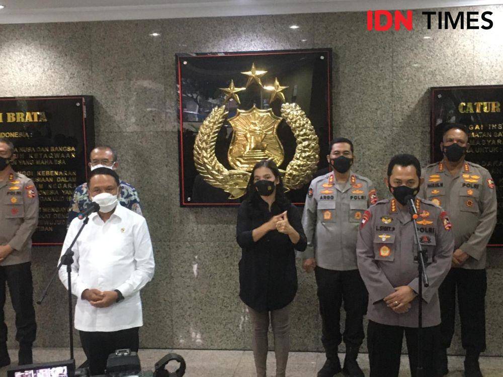 Konpers Kapolri Terbitkan Izin Liga 1 dan Liga 2 2021. (IDN Times/Irfan Fathurohman)