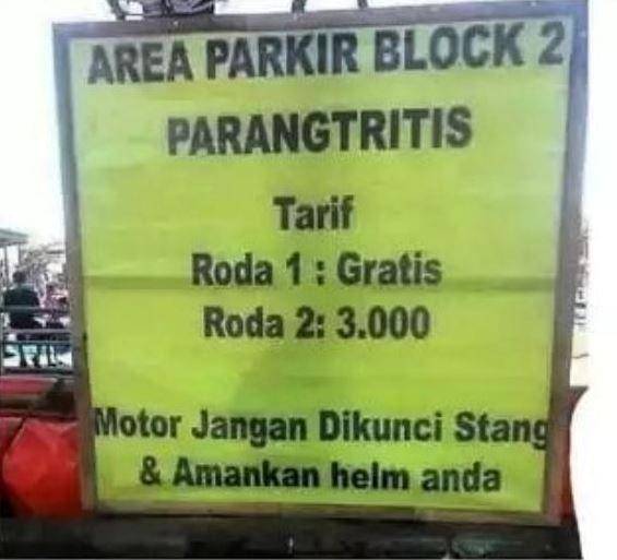 karcis parkir (twitter.com/jowoshitpost)