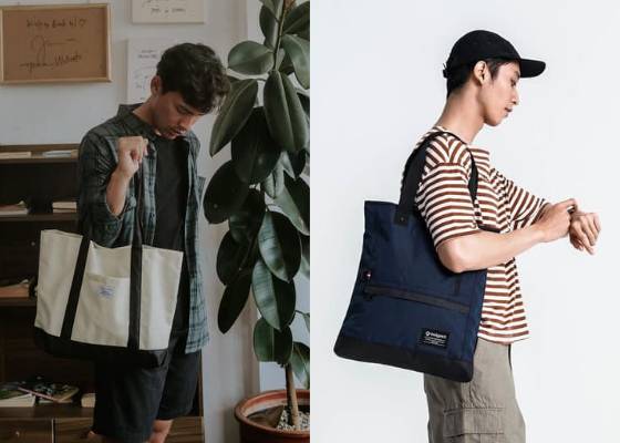 Produk tote bag dari R+ Basic dan Bodypack (Instagram.com/rplus.basic | Instagram.com/bodypack)