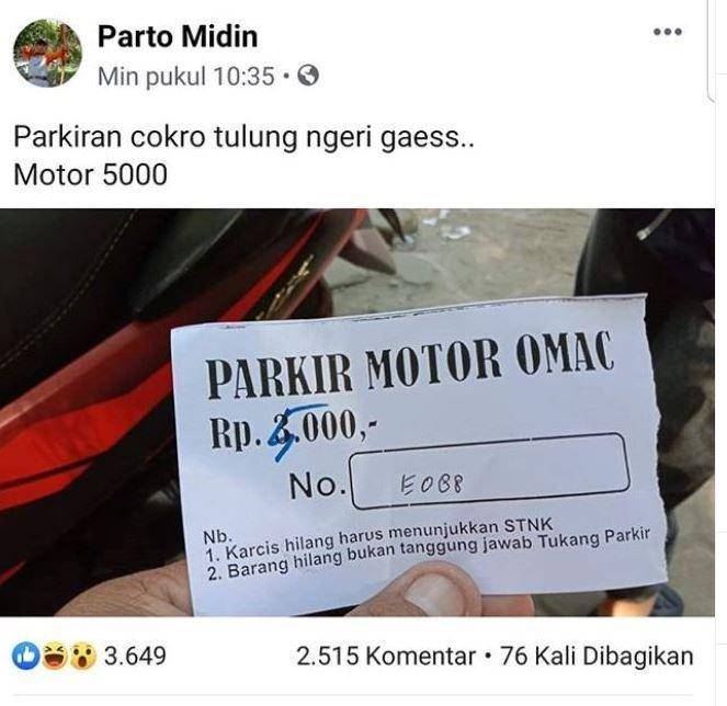 karcis parkir (instagram.com/sukijan.id)