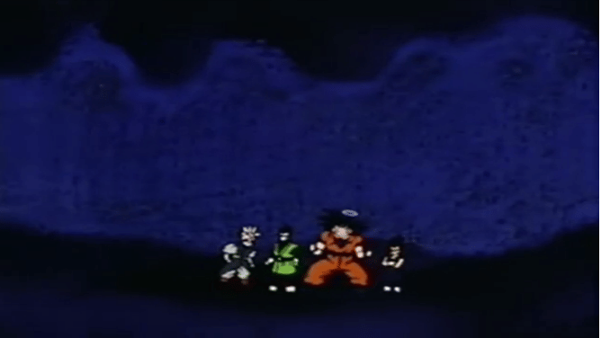Goku dan kawan-kawan tiba di Dark Star. (dok. Toei Animation/Dragon Ball Z)