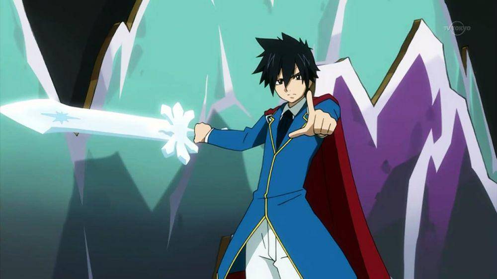 Gray membuat pedang dari es. (dok. Crunchyroll/Fairy Tail)