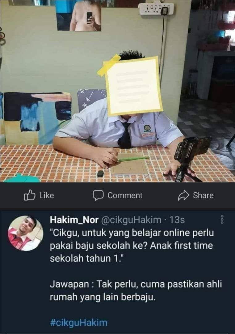 potret gak lihat belakang (twitter.com/cikguhakim)