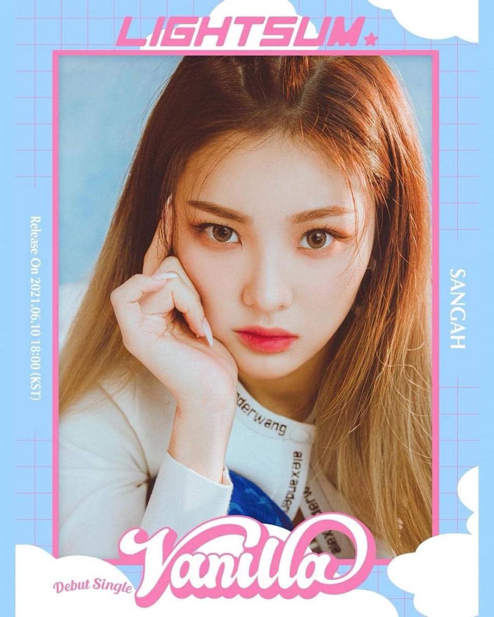 Sangah LIGHTSUM di concept image 2 debut single "Vanilla". (instagram.com/cube_lightsum)