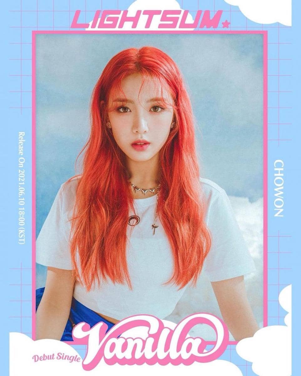 Chowon LIGHTSUM di concept image 2 debut single "Vanilla". (instagram.com/cube_lightsum)