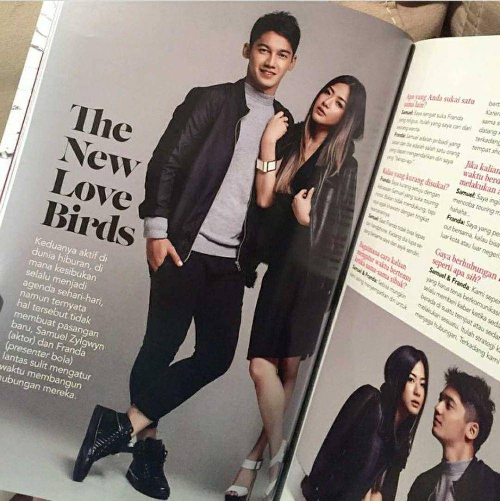 Momen Franda dan Samuel Zylgwyn di majalah. (instagram.com/frandaaa87)