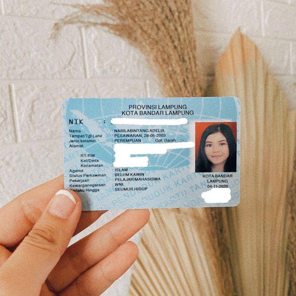 foto KTP Nabila Bintang (instagram.com/nabilabintangadelia)