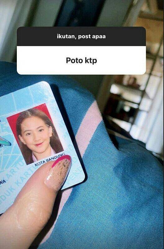 foto KTP Adhisty Zara (instagram.com/zaraadhsty)