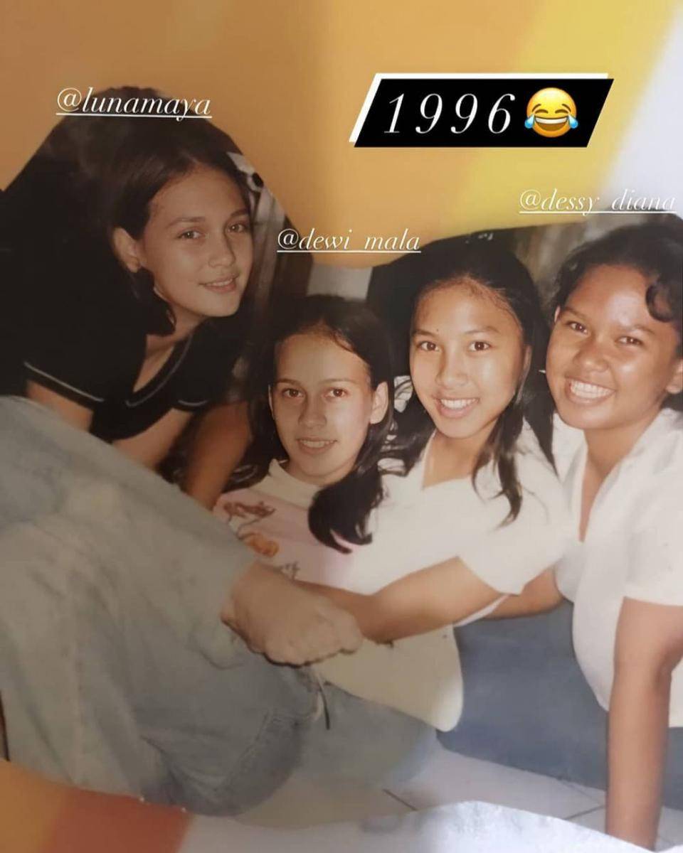 Luna Maya semasa sekolah (Instagram.com/lunamaya.story)