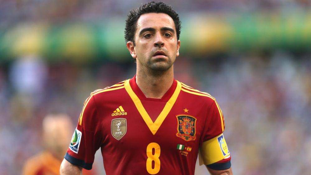 Xavi Hernandez ketika membela tim nasional Spanyol. (eurosport.com)