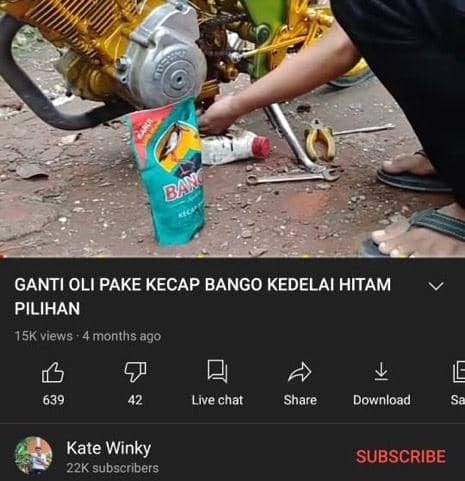 potret modifikasi motor unik (twitter.com/txtdariotomotif)