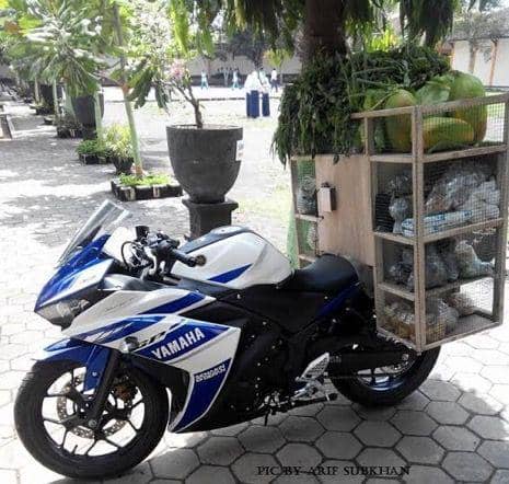 potret modifikasi motor unik (twitter.com/txtorangtajir)