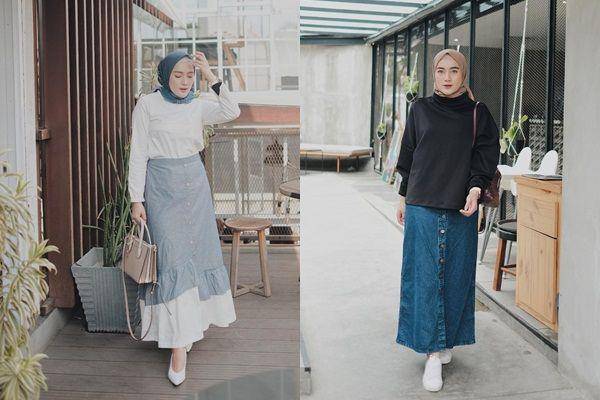 Outfit Ashry Rabani dengan bawahan rok (instagram.com/ashryrrabani)