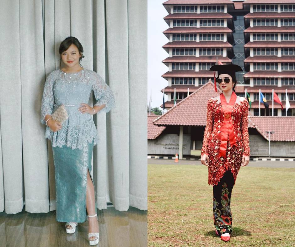 Kebaya wisuda Amel Carla dan Febby Rastanti. (instagram.com/amelcarla / instagram.com/febbyrastanty)