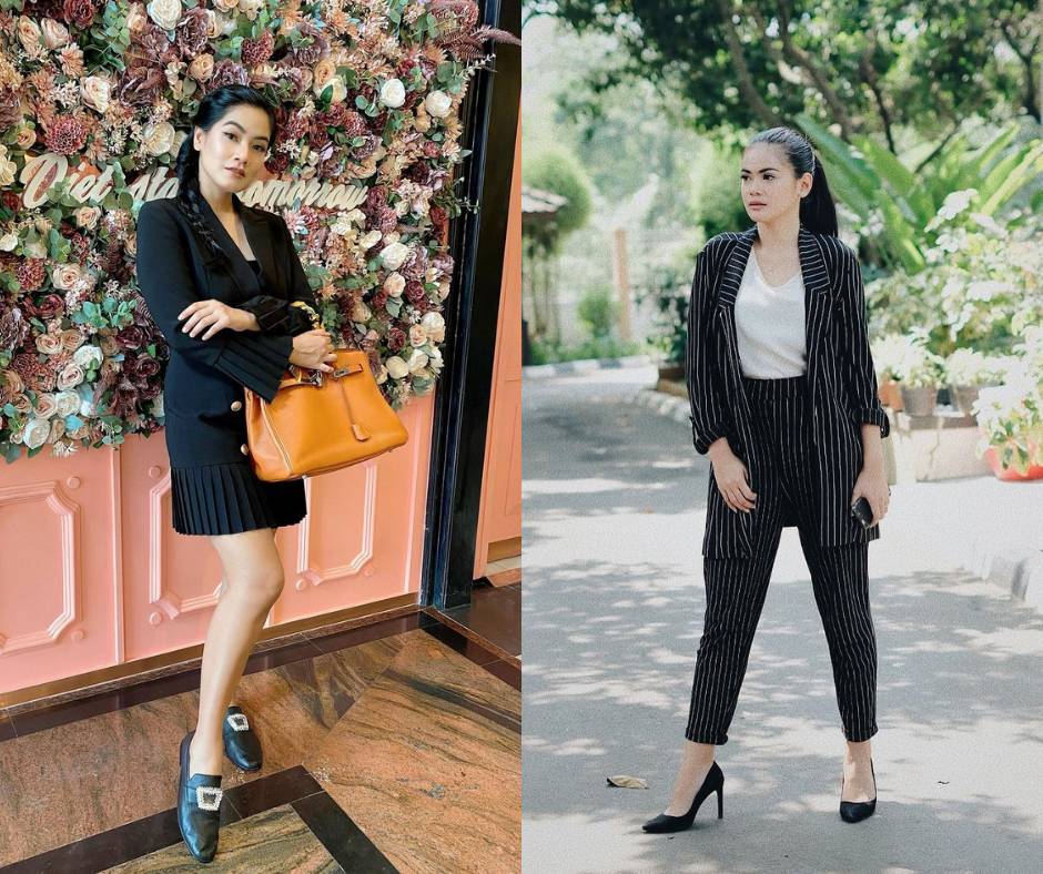 Inspirasi outfit Titi Kamal dan Indah Indriana. (instagram.com/titi_kamall / instagram.com/indahindriana)