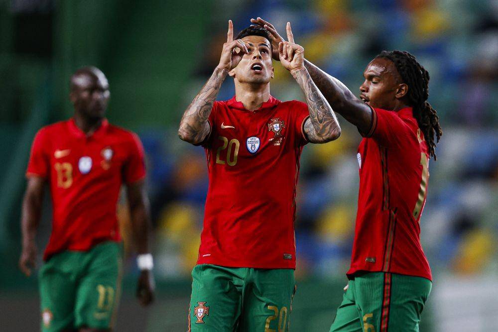 Timnas Portugal dalam laga uji coba. (twitter.com/selecaoportugal)