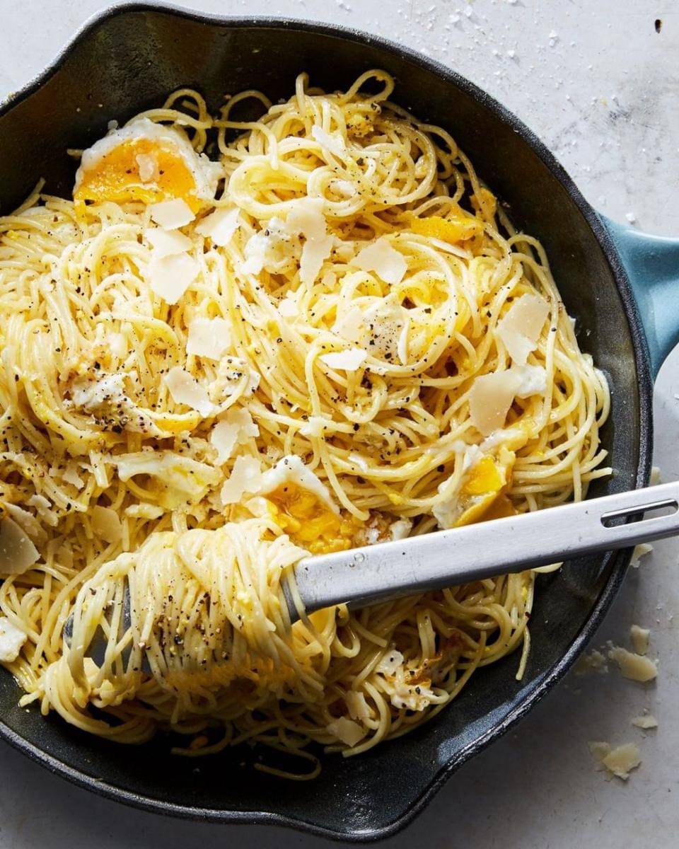 Pasta dengan telur orak-arik (instagram.com/nytimes)