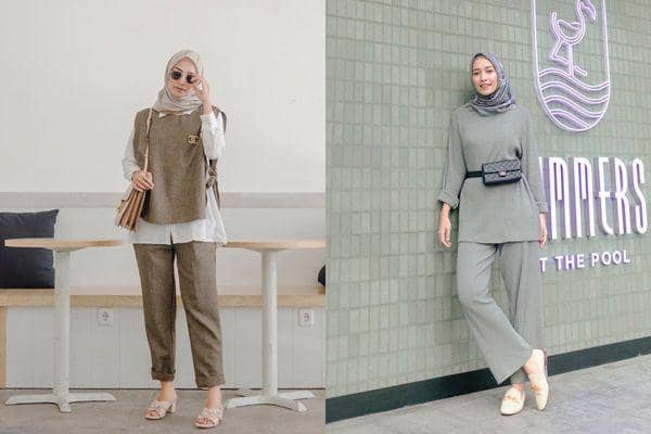 11 Inspirasi Outfit One Set ala Mega Iskanti, Simpel buat Disontek!