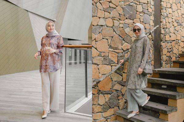 Padu padan wide leg pants ala Mega Iskanti (instagram.com/megaiskanti)