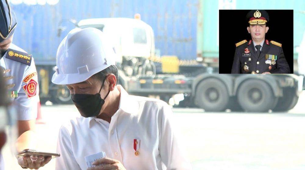 Presiden Jokowi berdialog dengan pengemudi truk kontainer di Terminal Tanjung Priok (youtube.com/Sekretariat Presiden)