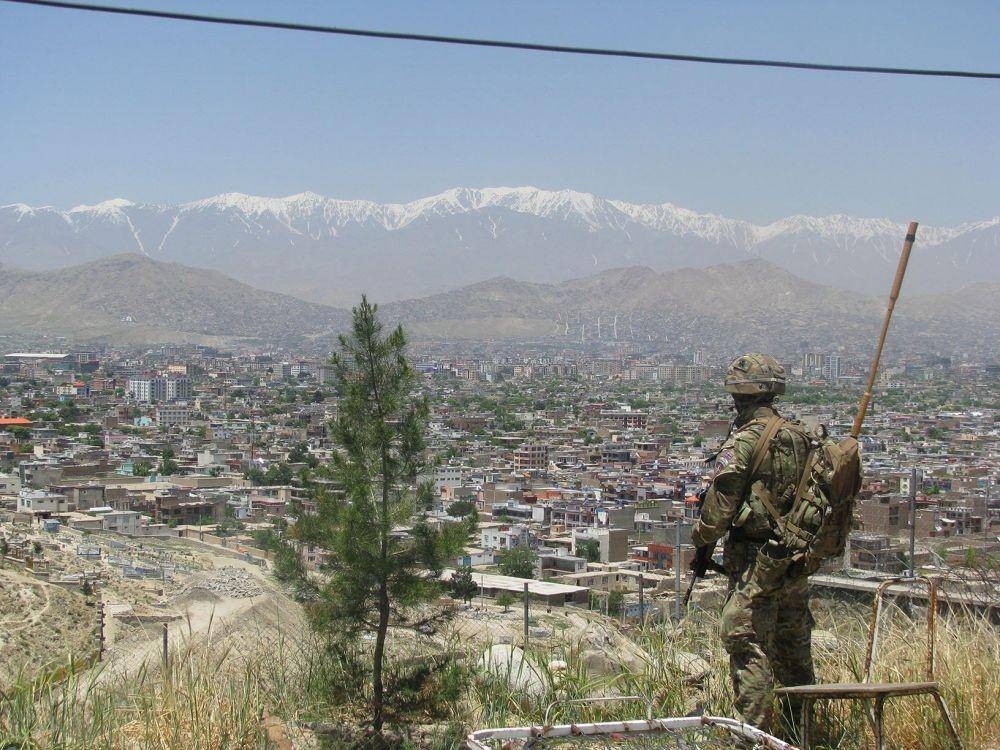 Prajurit Inggris sedang melaksanakan patroli di Kota Kabul. twitter.com/BritishArmy