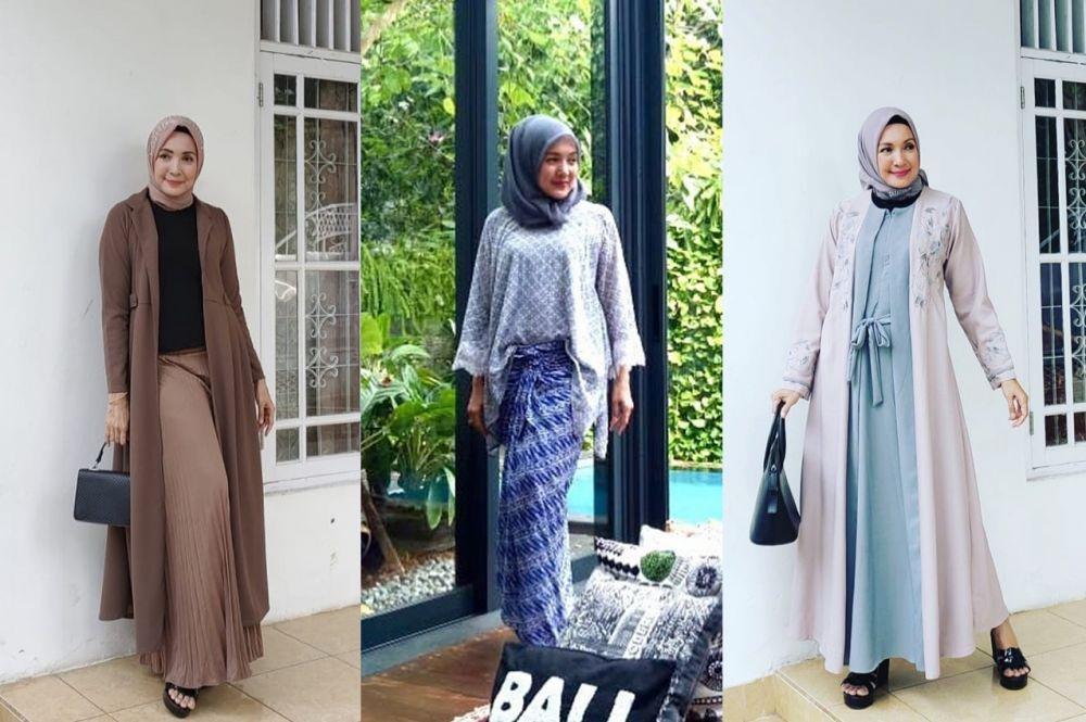 9 OOTD Hijab Henidar Amroe, Pilihan Gayanya Bikin Awet Muda!