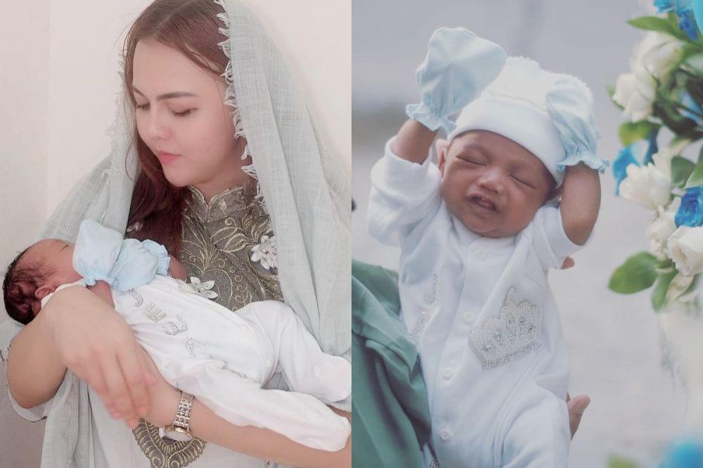 9 Potret Akikah Jewanio Anak Ratu Rizky Nabila, Tanpa Alfath Fathier