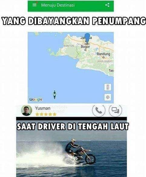 meme lika-liku hidup ojek online (instagram.com/meme.ojol_24jam)