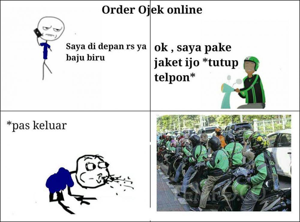 meme lika-liku hidup ojek online (instagram.com/meme.ojol_24jam)