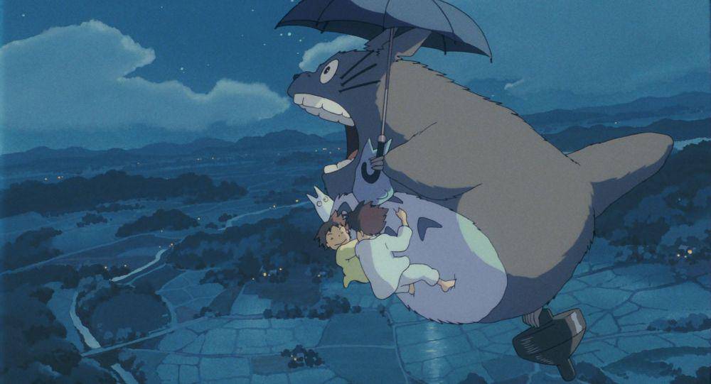 Totoro, Mei, dan Satsuki berpetualang di malam hari (dok. Studio Ghibli via ghibli.jp)
