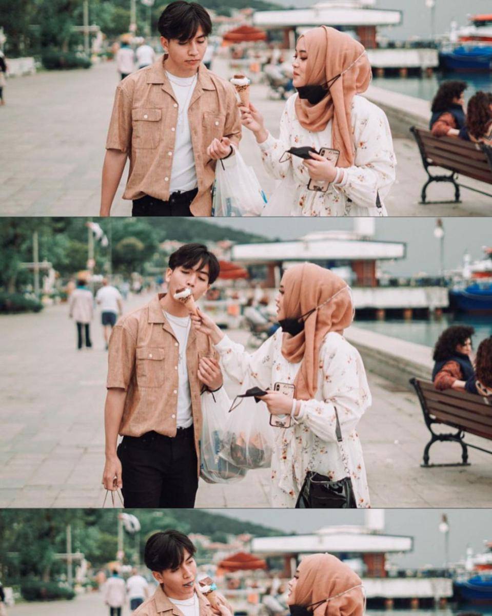 Putri Delina dan Jeffry Reksa suap-suapan. (instagram.com/jeffryreksaa)
