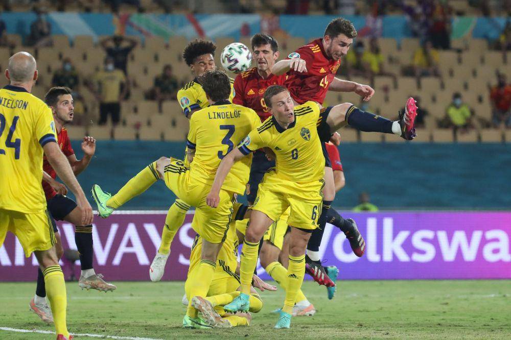 Potret pertandingan Spanyol menghadapi Swedia (twitter.com/SeFutbol)